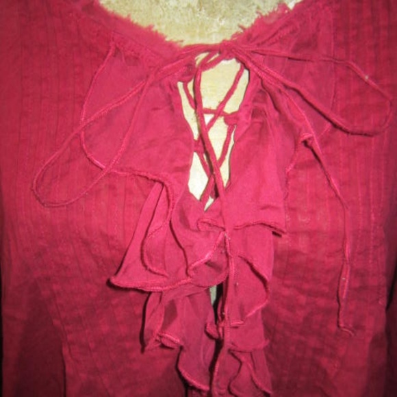 FREE PEOPLE! FUCHSIA HIGH LOW TOP! - Picture 4 of 8